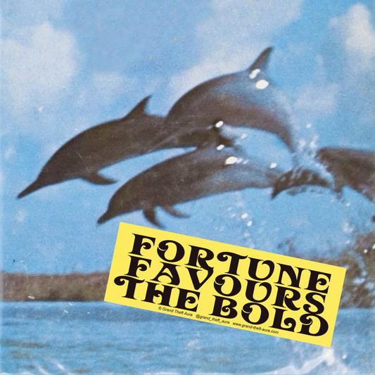 "Fortune Favours the Bold!" Sticker